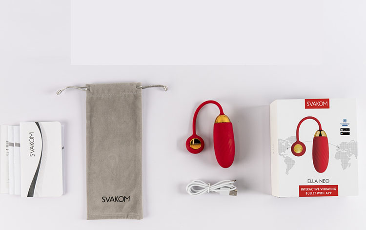 bộ sản phẩm trứng rung mini đầy đủ phụ kiện sạc và túi vải đựng